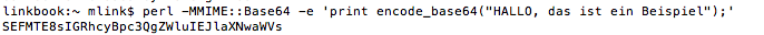 OSX Perl Base64encode
